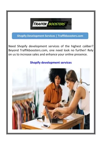 shopify development services traffikboosters com