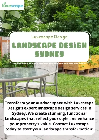 Landscape Design Sydney | Luxescape Design