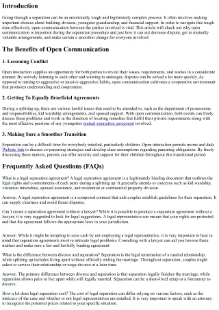 The Importance of Open Interaction during the Separation Refine