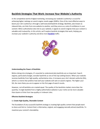 backlink strategies that work increase your