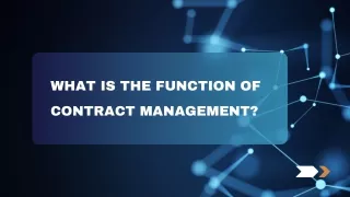 What is the function of contract management