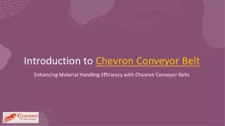 Chevron Conveyor Belt | Enhanced Grip and Performance Solutions