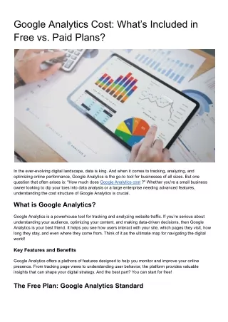 Google Analytics Cost_ What’s Included in Free vs