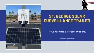 St. George Solar Surveillance Trailer