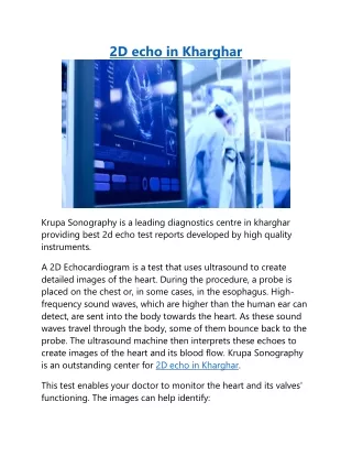 2D echo in Kharghar