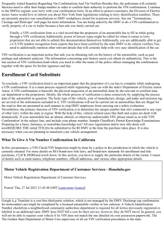 1 165 Vehicle Verifications California Dmv