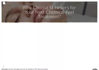 Why Choose St Heliers for Your Next Chemical Peel Treatment