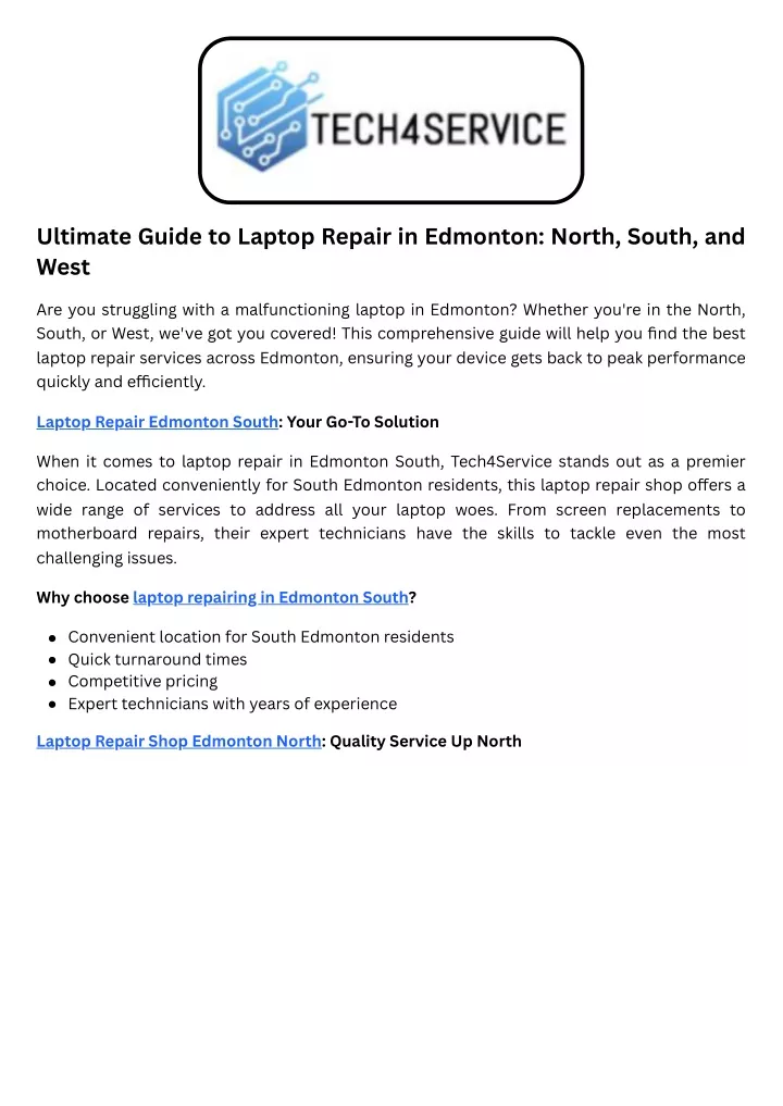 ultimate guide to laptop repair in edmonton north