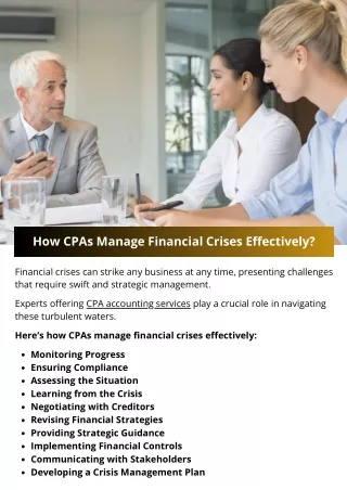 How CPAs Manage Financial Crises Effectively?