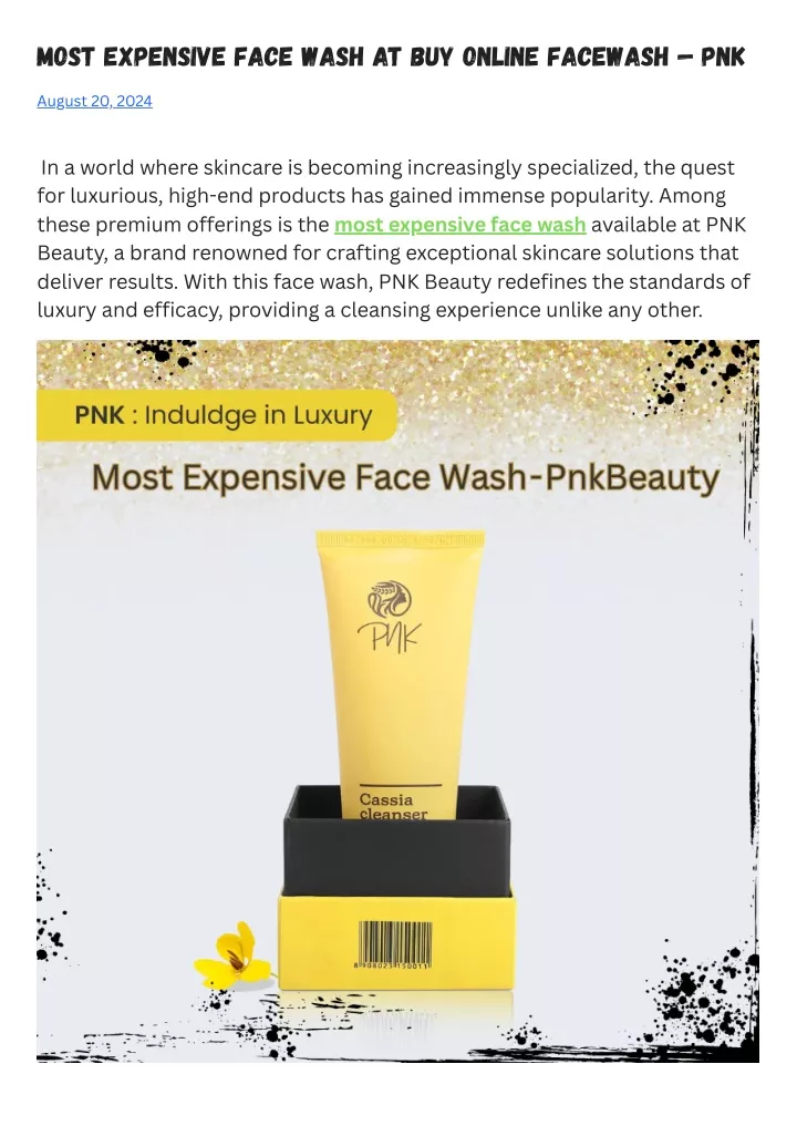 most expensive face wash at buy online facewash