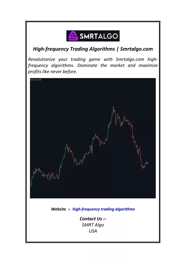 high frequency trading algorithms smrtalgo com