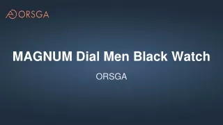 magnum dial men black watch