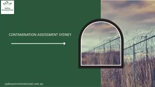 Contamination Assessment Sydney