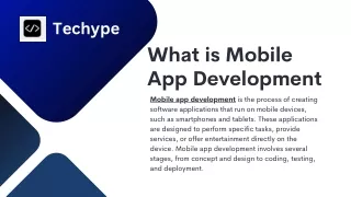 What is Mobile App Development