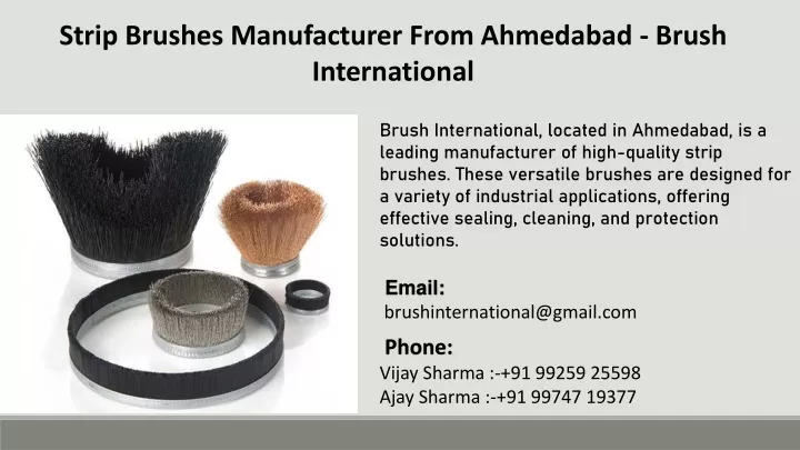 strip brushes manufacturer from ahmedabad brush