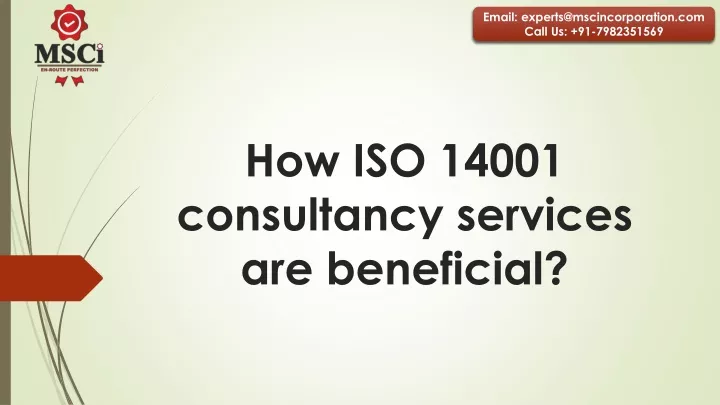 how iso 14001 consultancy services are beneficial