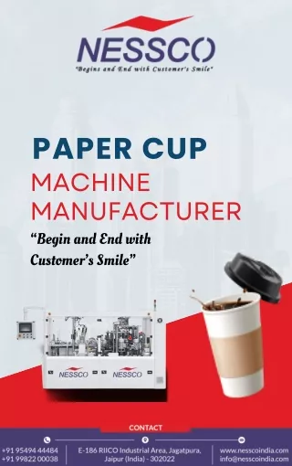 Nessco Automatic Paper Cup Machine - Perfect Choice | PDF