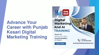 Advance Your Career with Punjab Kesari Digital Marketing Training