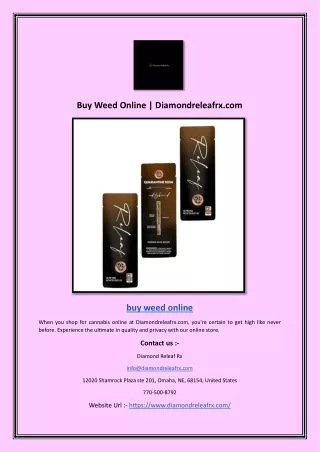 Buy Weed Online | Diamondreleafrx.com