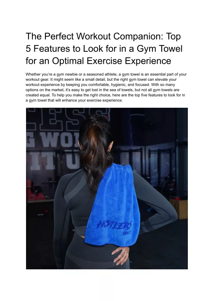 the perfect workout companion top 5 features