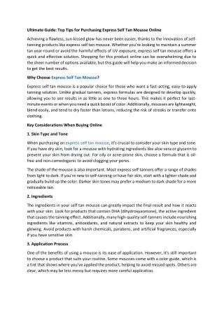 ultimate guide top tips for purchasing express