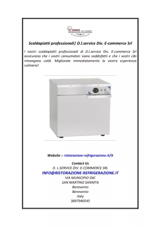 scaldapiatti professionali d l service