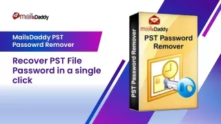 Remove Password of the PST files with ease without losing any data