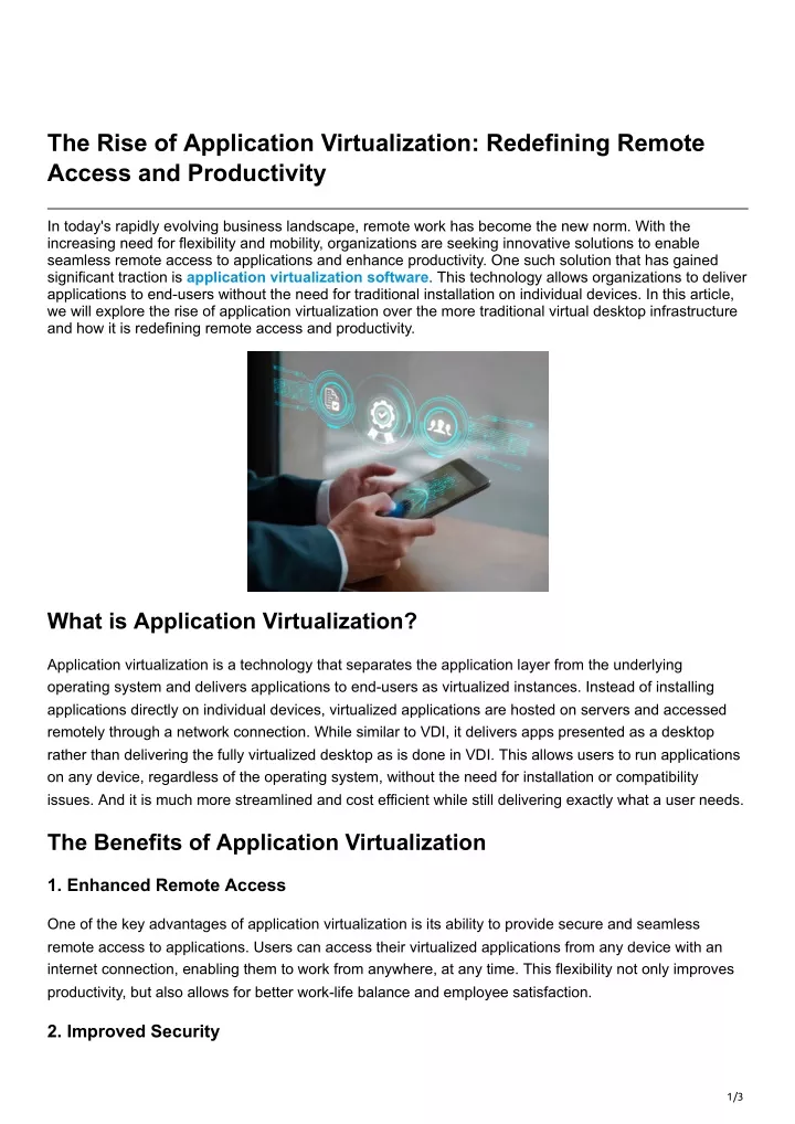 the rise of application virtualization redefining