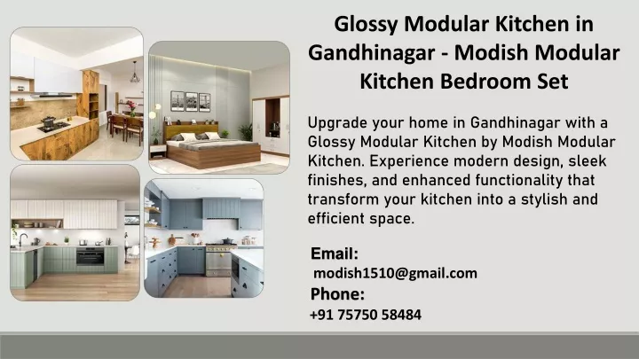 glossy modular kitchen in gandhinagar modish