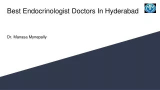 Best Endocrinologist Doctors In Hyderabad