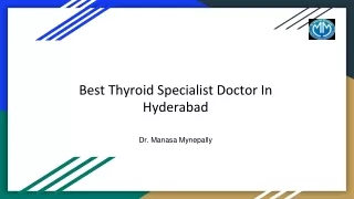 Best Thyroid Specialist Doctor In Hyderabad