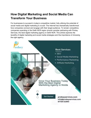 how digital marketing and social media