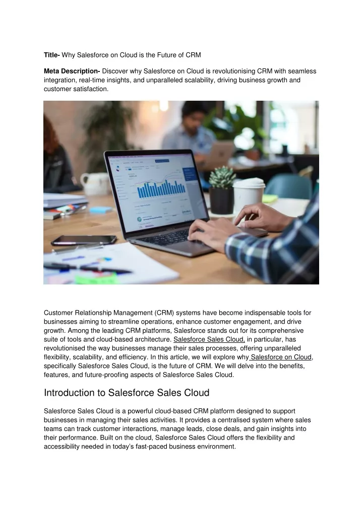 title why salesforce on cloud is the future of crm