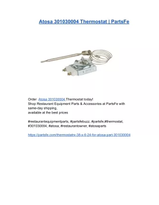 Atosa 301030004 Thermostat _ PartsFe
