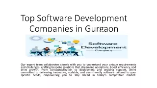 Top Software Development Companies in Gurgaon