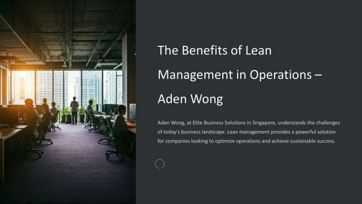 the benefits of lean management in operations