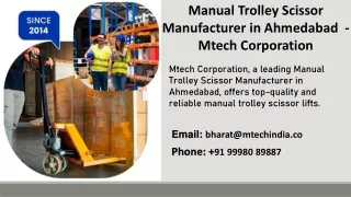 manual trolley scissor manufacturer in ahmedabad