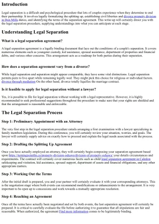 What to Expect throughout the Legal Separation Refine