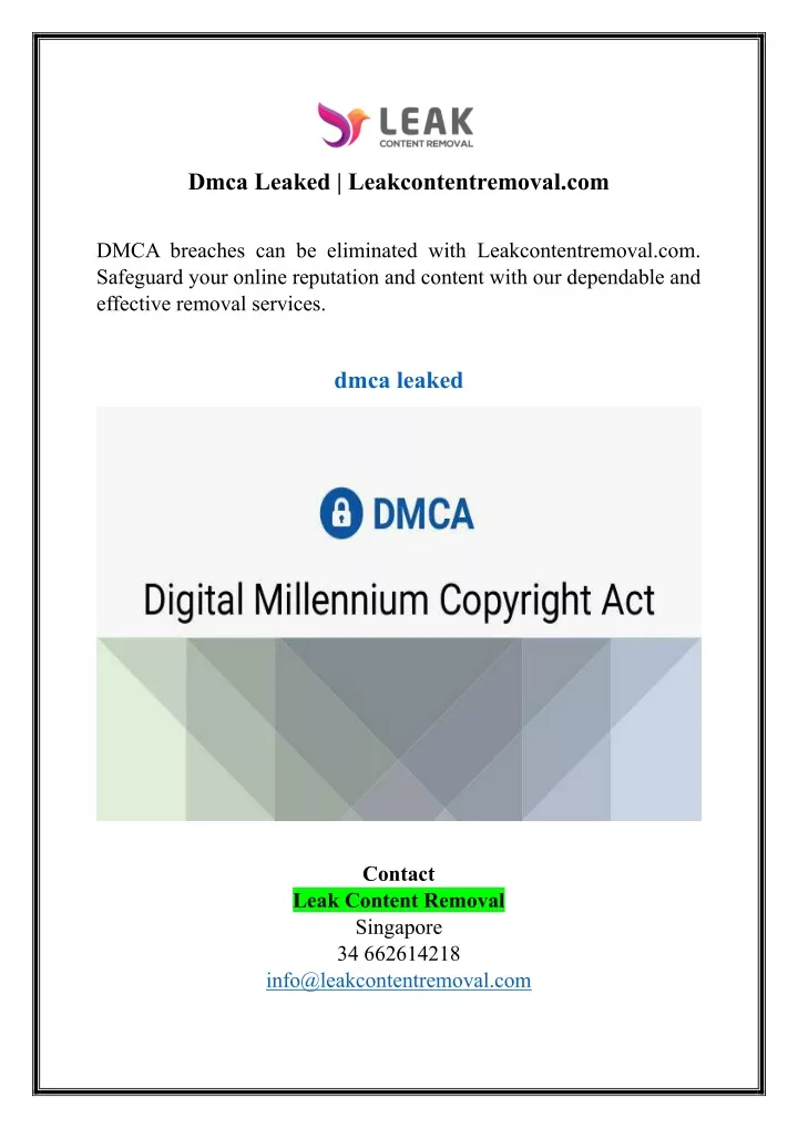 dmca leaked leakcontentremoval com