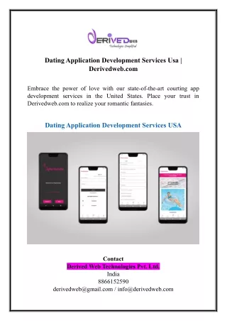 Dating Application Development Services Usa | Derivedweb.com