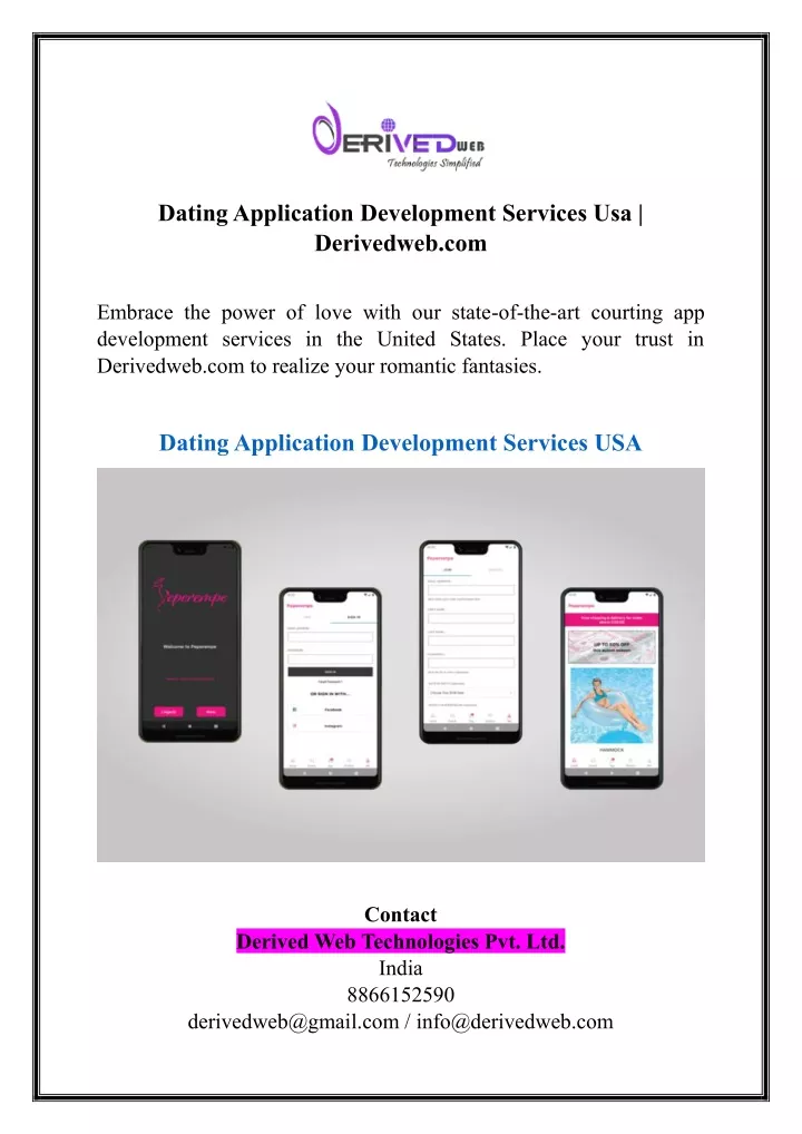 dating application development services