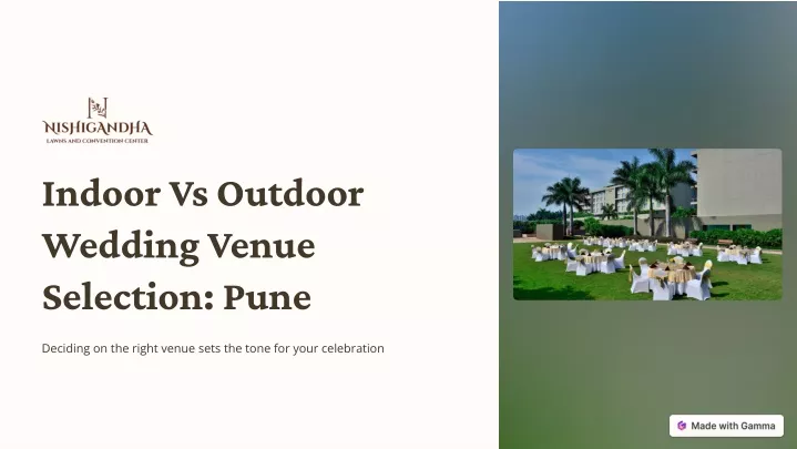 indoor vs outdoor wedding venue selection pune