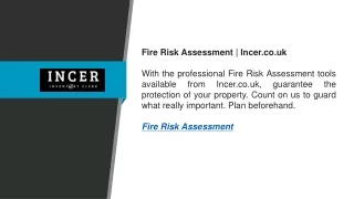 fire risk assessment incer co uk with