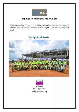 Top Epc In Malaysia | Mei.com.my