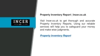 property inventory report incer co uk visit incer