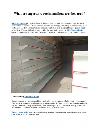 what are superstore racks and how are they used