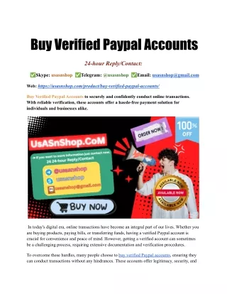 There is Good Place to Buy Verified Paypal Account