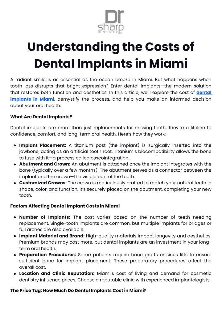 understanding the costs of dental implants