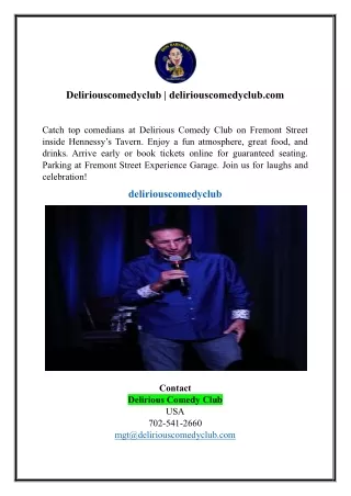 Deliriouscomedyclub | deliriouscomedyclub.com