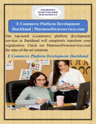 E Commerce Platform Development Jharkhand   Murmusoftwareservices.com